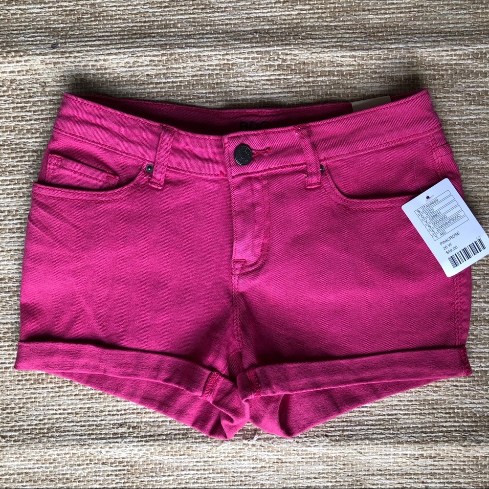 Urban Outfitters BDG Alexa Pink Shorts Size 26 NWT